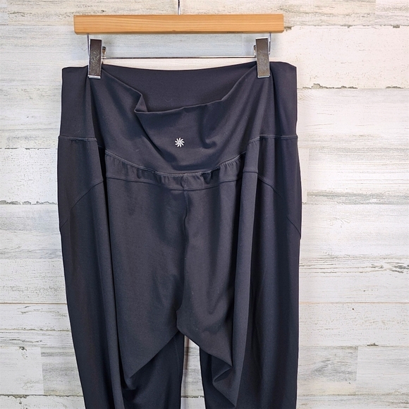 Athleta Salutation Jogger Pants Black High-Rise Lounge Activewear Size 2X Cozy - Picture 8 of 13